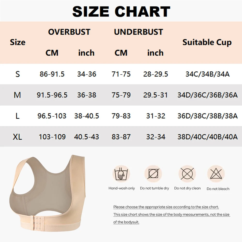 Women Shapewear Top with Built-in Bra & Posture Corrector