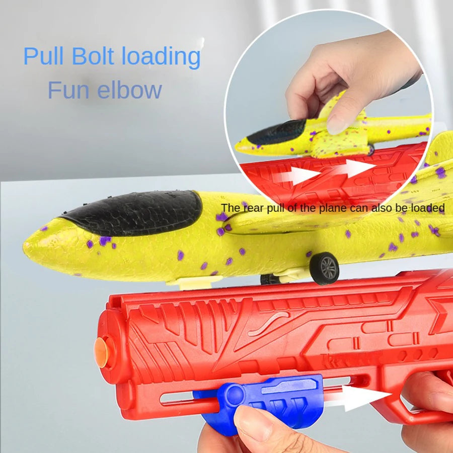 Foam aircraft launcher epp foam aircraft glider player catapult children catapult weapons aircraft shooting game toys