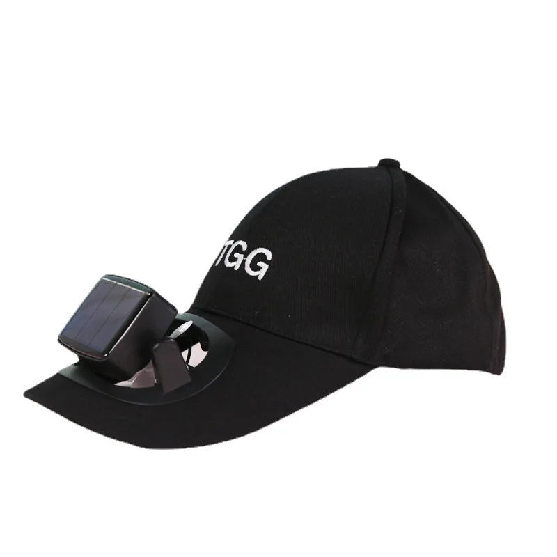 Wide Brim Solar Fan Hat With Detachable Fan