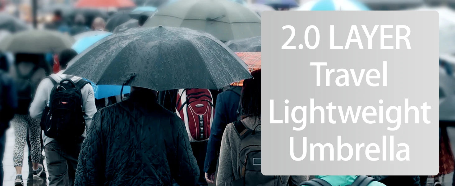 Windproof Travel Umbrella Small Strong but Light Portable and Automatic Folding R