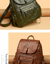 Soft Leather Backpacks High Capacity Female Back Pack Casual Travel Ladies Bagpack