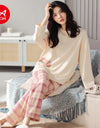 Women’s 2-Piece Pajama Set – Long Sleeve Top & Pants, Loose & Comfortable Winter Loungewear