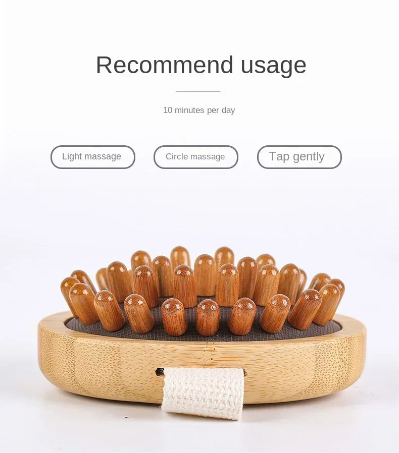 Body Anti Cellulite Brush Soothing Wooden Essential Oil Spa Air Cushion Massage Hair Comb Scalp Massage Brush Dead Skin Remover