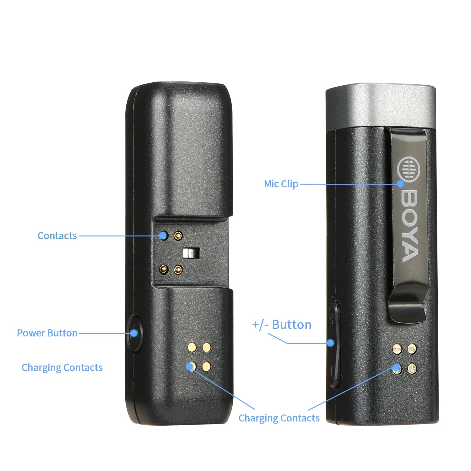 BY-WM3 Wireless Lavalier Lapel Microphone for iPhone Android DSLR Camera Laptop Computer Gaming Youtube Recording Streaming