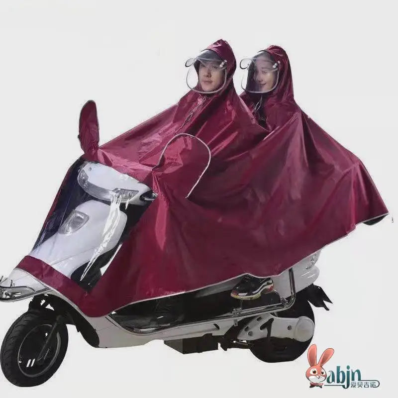 Full Body Waterproof PVC Rain Poncho for Motorcycle and Bicycle Riding