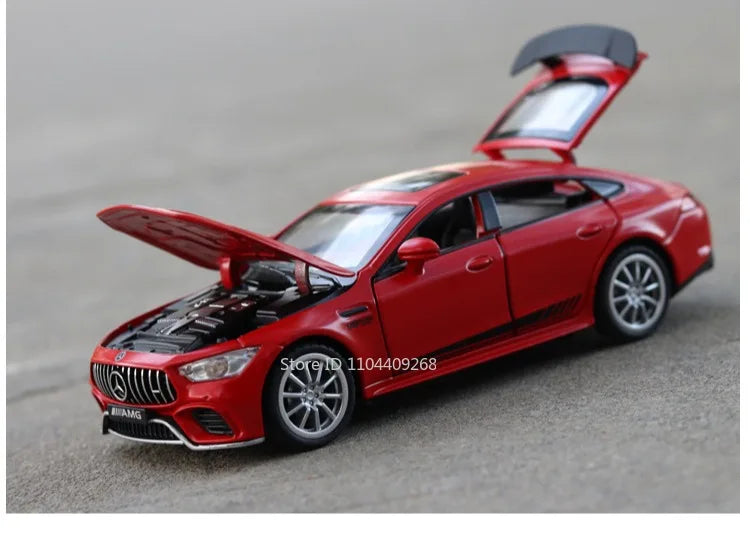 1:32 Scale 300SL GT63 V8 Sports Car Model Toy Metal Die-cast Sound Light Pull Back Vehicles Models Boys Hobby Ornaments Gifts