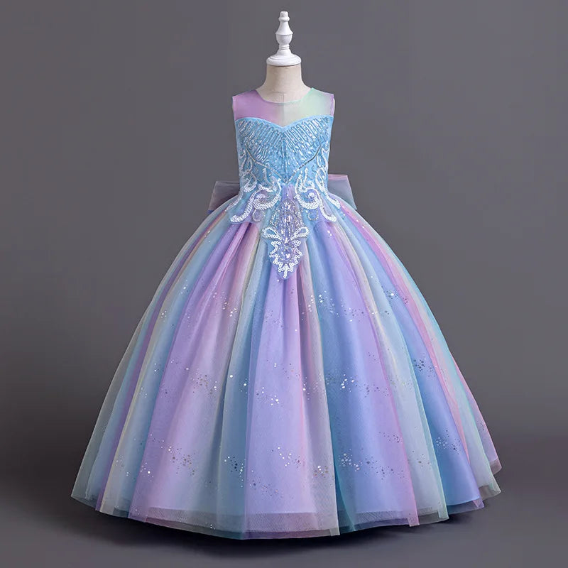 Girls Princess Ball Gown Fluffy Tulle Puffy Dress for Birthday Christmas Pageant Flower Girl Wedding Dress