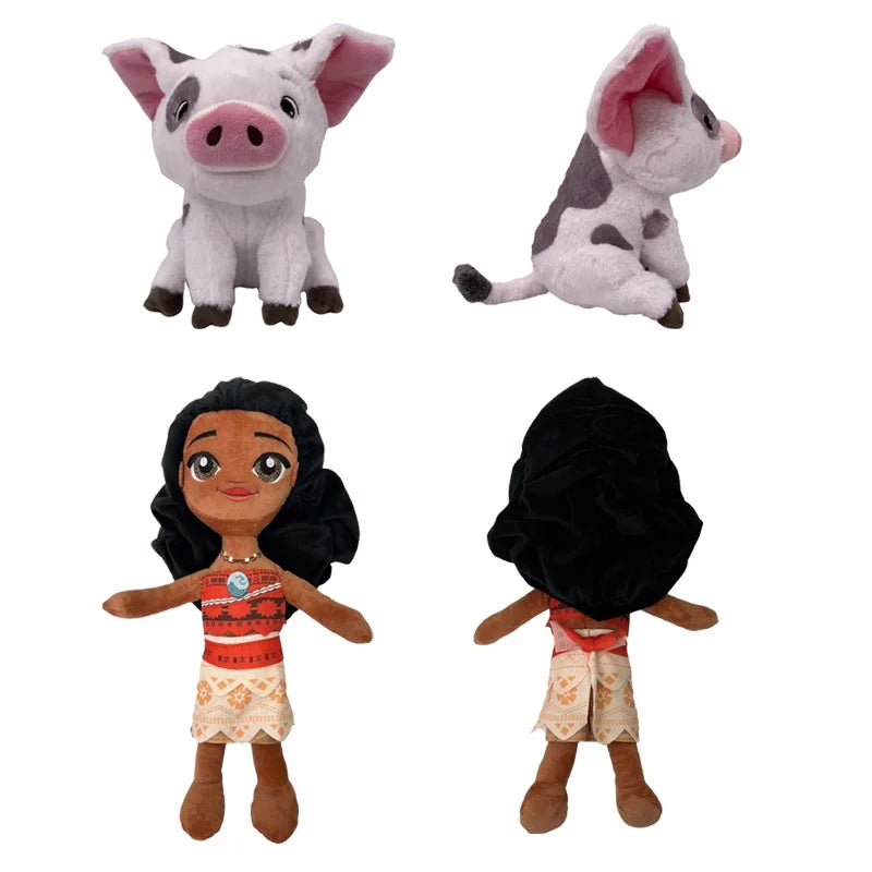 20-35cm Disney Moana Plush Toys Stuffed Animals Cartoon Dolls Princess Maui Heihei Rooster Pet Pig Pua Plush Doll Birthday Gifts