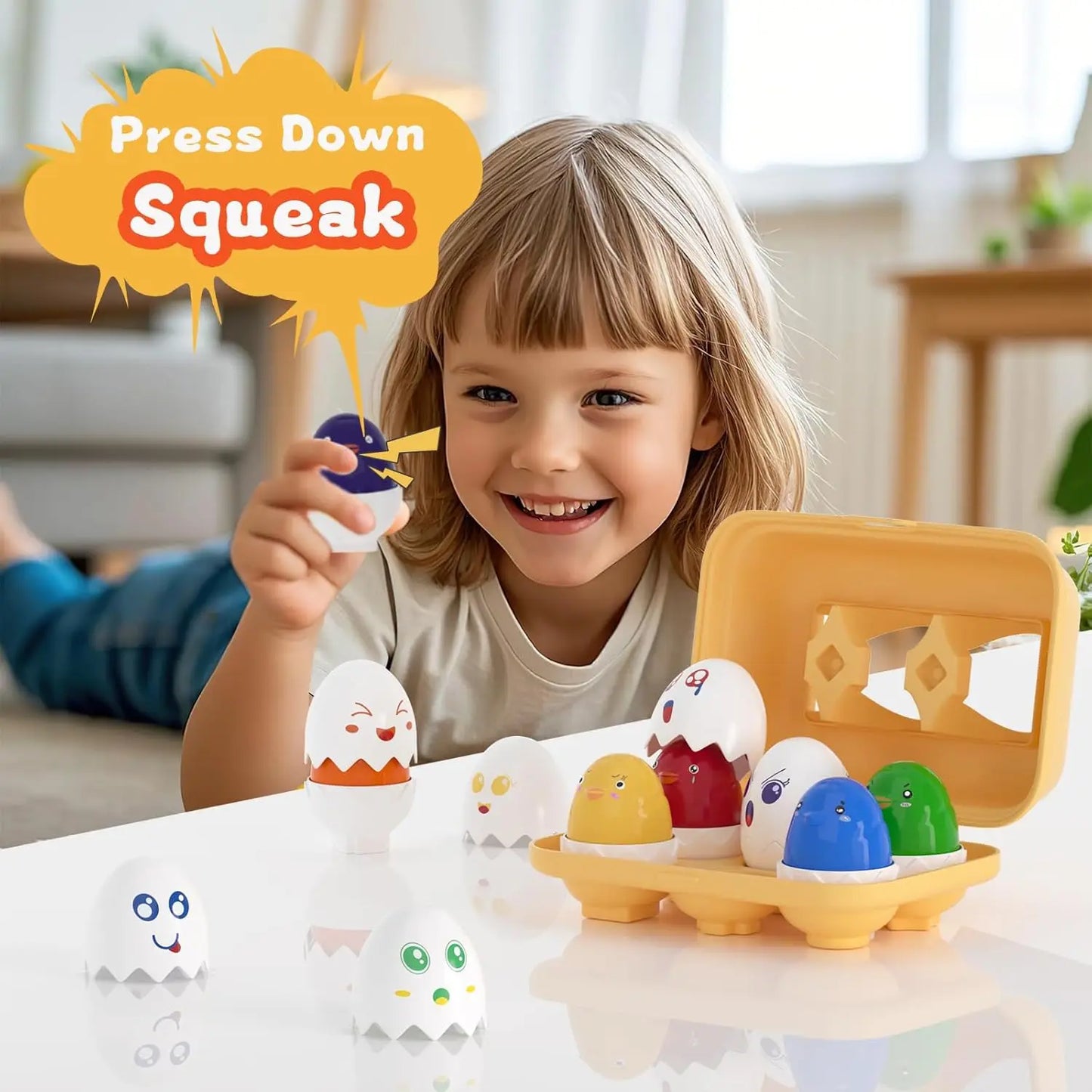 Eggs Toy 3D Puzzle Montessori Learning Education Math Toys Shape Match Smart Game For  Educational Easter Gifts