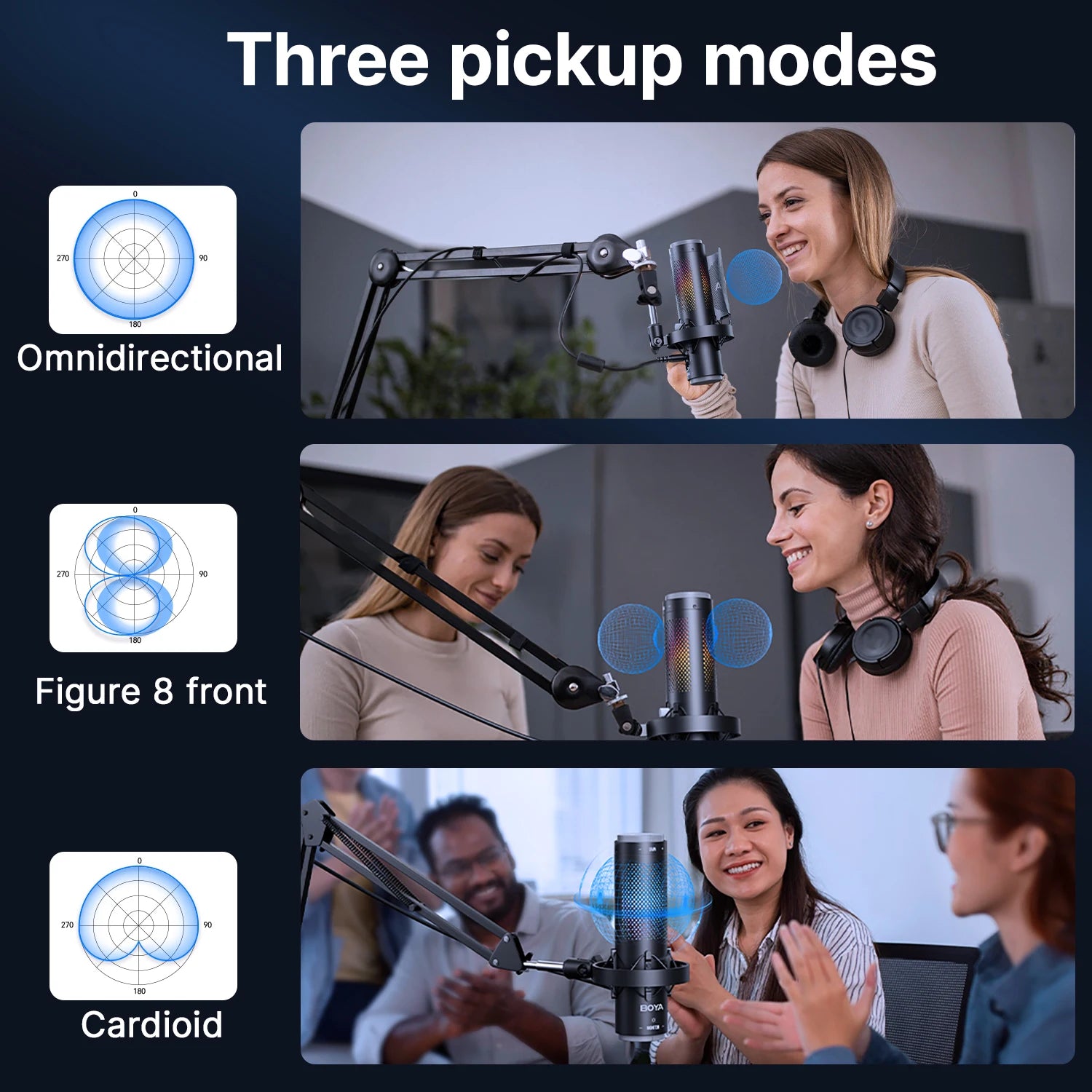 K9 USB Condenser Microphone with RGB Control/Headphone jack/Mute,MIC for PC PS4 PS5 Mac Gaming AmpliGame Youtueb Recording