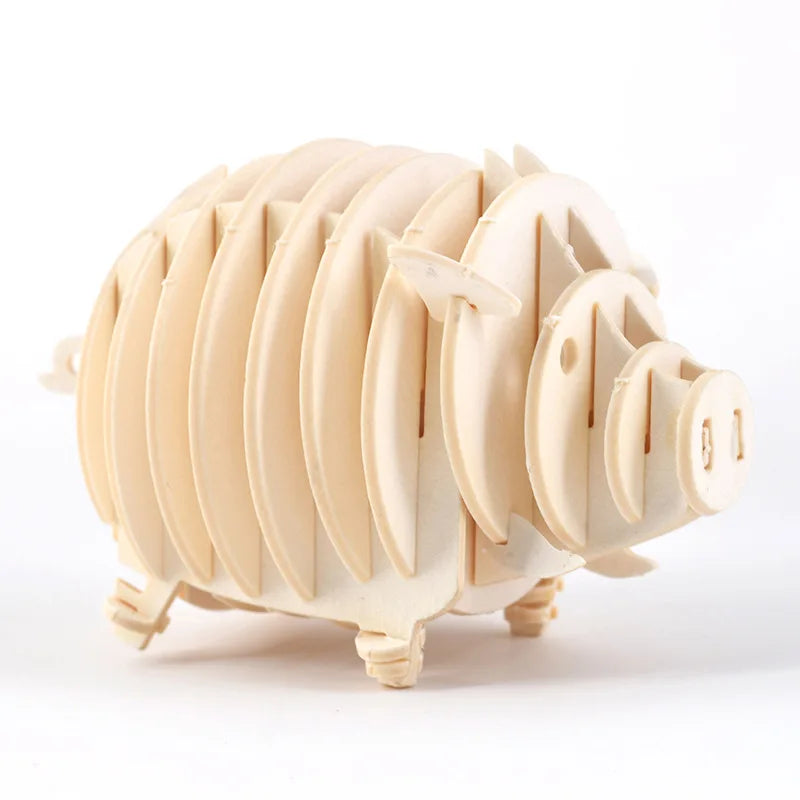 3D Wooden Puzzle Toys for  Adults Teens Animal Assembly Kit Decoration Animal Puzzle Games Home Office Creative Ornament