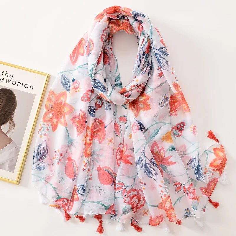 Bandannas Designer Scarf Luxury Scarves Woman Scarf Elegant Women's Shawls For Cotton Veils Bandana Brand