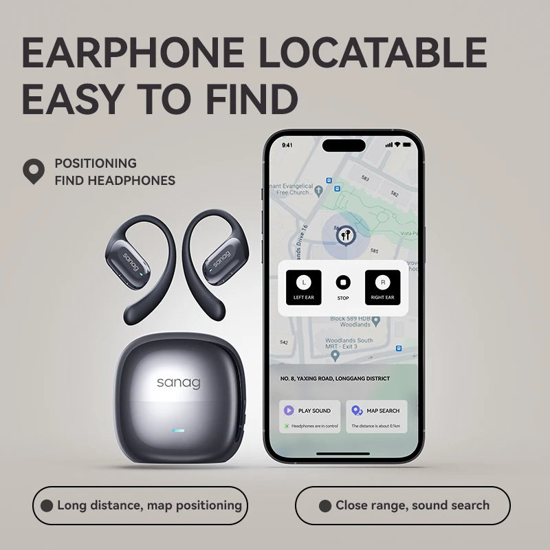 G30S Earphone Bluetooth 5.3 Wireless Bluetooth Headset IPX5 App Control Earbuds OWS Running Headphones Sports