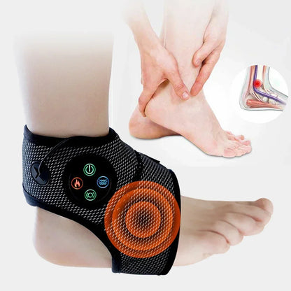 Electric Heated Ankle Support Wrap Warmer Temperature Adjustable Ankle Brace Protector for Ankle Injuries Pain Relief