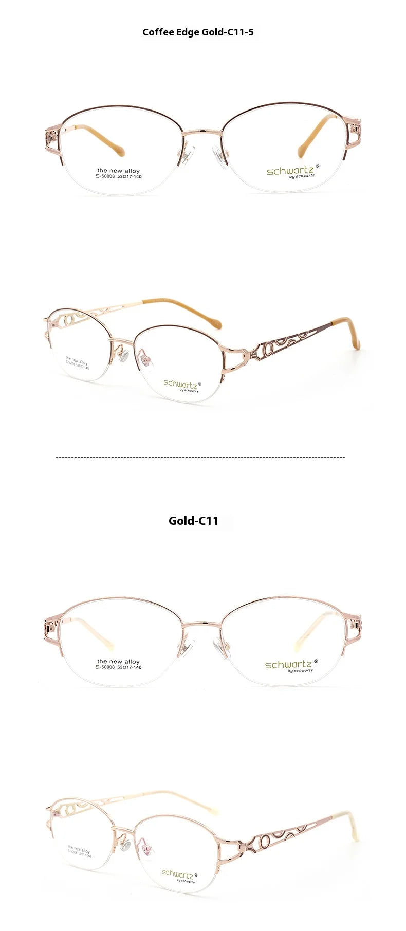 Alloy Elegant Light Luxury Frame Literary and artistic light