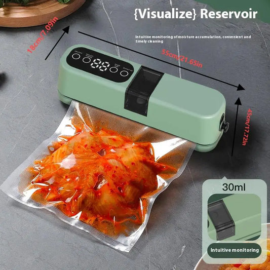 Portable USB Rechargeable Vacuum Sealer – Automatic Food & Snack Sealing Machine with 10 Vacuum Bags, 60KPa Strong Suction