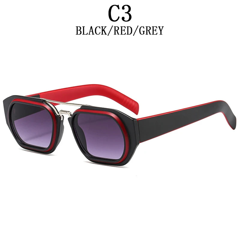 Square Vintage Sunglasses With UV400 Protection