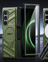 Strong Magnetic Case for Samsung Galaxy Z Fold 6 with MagSafe Built in Screen Protector Belt Clip Kickstand Function Phone Case