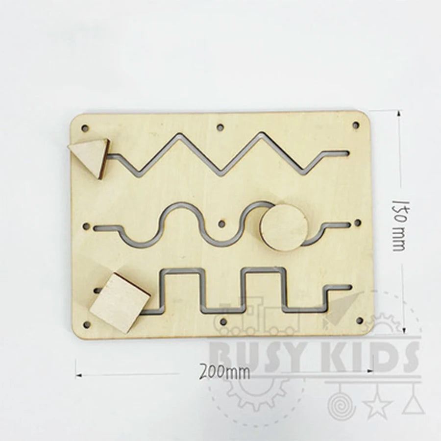 Montessori Busy Board DIY Accessories Wooden Toys Busyboard  Fine Motor Skills Activity Board Educational Toys for