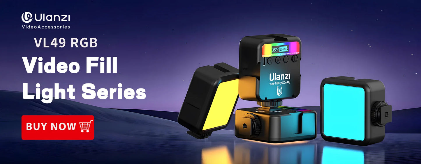 Mini Vlog LED Fill Light 6W 5500K Rechargeable 2000mAh Dimmable Phone Video Lighting