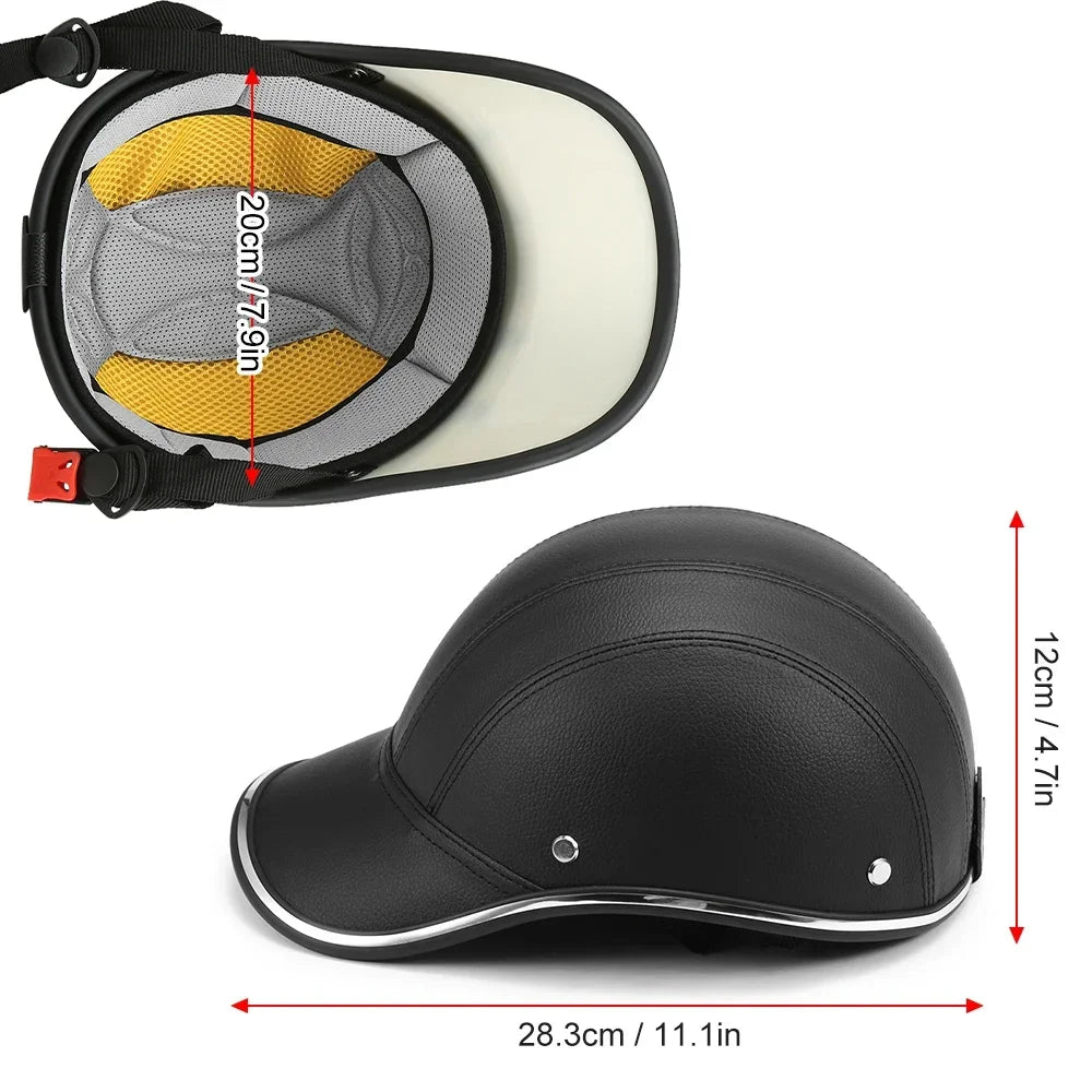 Bicycle Helmet Motorcycle Motocross Bicycle ABS Leather Helmet Bicycle Helmet Adjustable Strap Bike Helmet