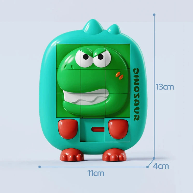 3D Cartoon Animal Huarong Road Slide Puzzle Games  Board Game Thinking Training Nine Grids Educational Puzzles Toys