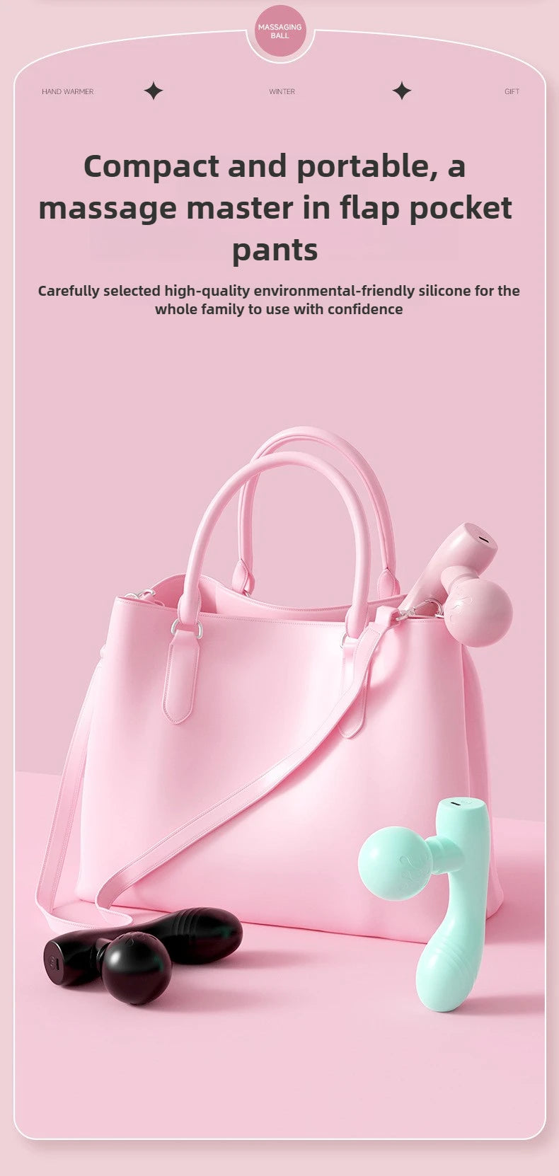 Mini Fascia  Vibrating Fast Rechargeable Dual Head Both Portable mini Muscle Relaxation Full Body Universal Massage