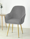 1PC Elastic Velvet Chair Cover Stretch Soft High Armchair Covers Seat Case for Office Kitchen Dining Room Wedding Removable