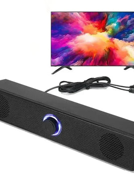 PC Soundbar Wired and Wireless Bluetooth Speaker USB Powered Soundbar for TV Pc Laptop Gaming Home Theater Surround Audio System