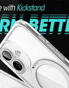 For iPhone 16 Case with Camera Control Capture Button UB Mag Stand Series Shockproof Protective Magnetic Phone Case