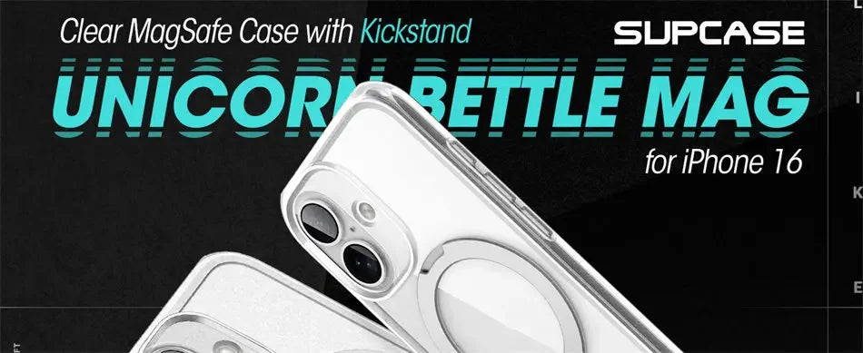 For iPhone 16 Case with Camera Control Capture Button UB Mag Stand Series Shockproof Protective  Phone Case