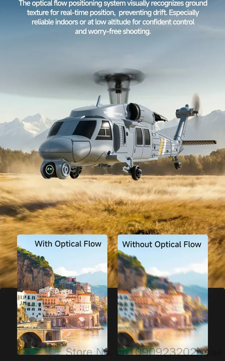 Remote Control Military Helicopter With Built In Screen