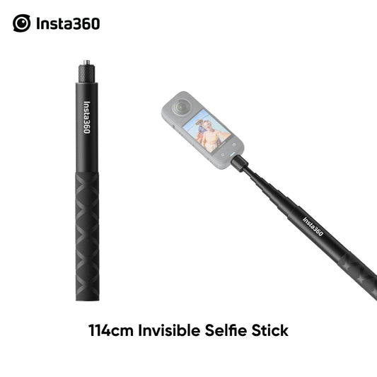 114cm Invisible Selfie Stick for Insta360 X5 X4 X3 GO 3S Ace Pro ONE RS