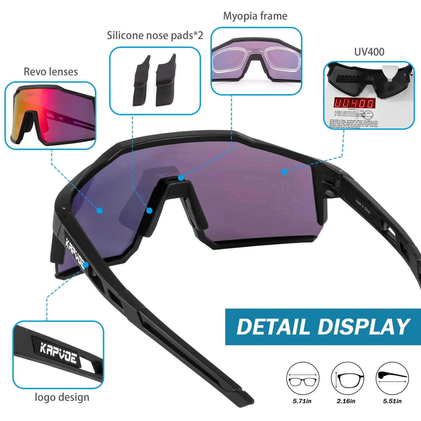 Polarized Cycling Glasses Outdoor Fishing Sunglasses Men MTB Cycling Sunglasses Women Road Bike Glasses UV400 Bicycle Glasses