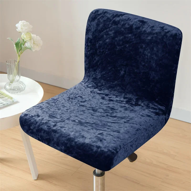 1PC Shiny Velvet Short Bar Chair Covers Stretch Back Bar Stool Covers Small Size Dining Barstool Slipcovers Party Banquet Decor
