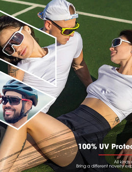 2 Packs Photochromic Riding Cycling Sunglasses Mtb Cycling Glasses Goggles Bicycle Mountain Bike Men's Women Sport Eyewear