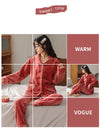 Women’s Winter Flannel Pajama Set – Warm, Thick Coral Fleece 2-Piece Loungewear