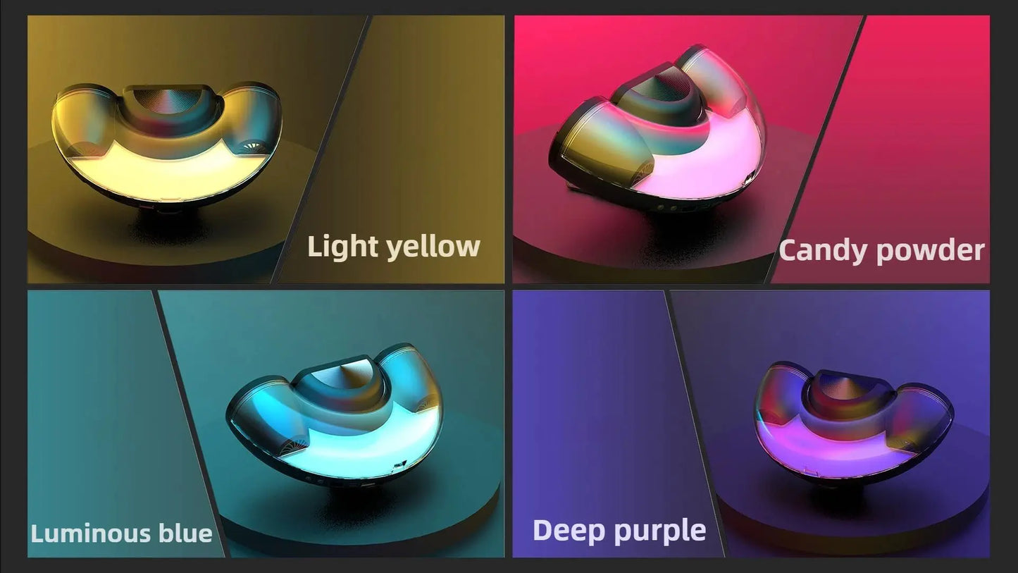 Multifunctional wireless charging Bluetooth clock speaker bedside creative ornament RGB dazzling megnetic subwoofer audio