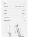 Overhead Camera Mount Quick-Release Camera Desktop Stand Max Load 2KG for Camera Smartphone Tablet for Live Vlog