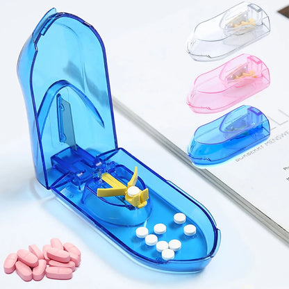 1Pcs Portable Pill Cutter Splitter Divide Medicine Storage Tablet Splitters Cut Slicer Home Pill Cases Dispenser Pill Box