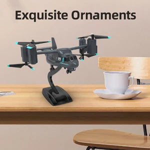 Remote Control Helicopter Drone 480P Camera Fighter UAV Land Air Mode Aircraft Brushless RC Drones for  Plane Toys