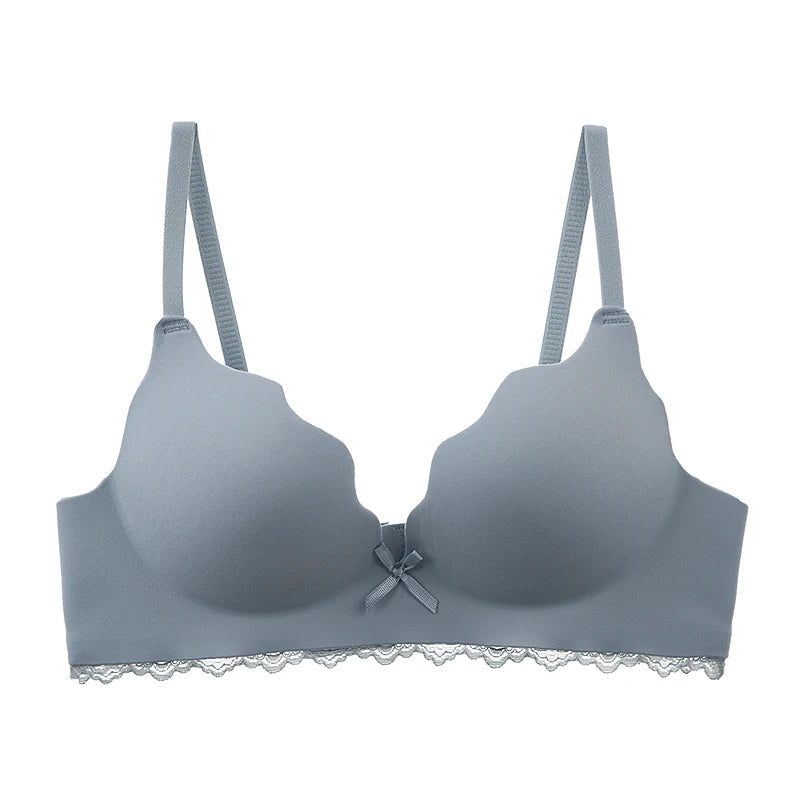 Women’s Brand Low-Cut Push-Up Bra – Soft, Comfortable Wireless Fashion Bralette