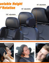 Adjustable U-shaped memory foam side neck pillow for the rear of the car