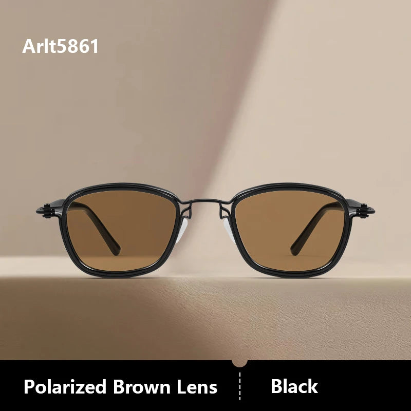 Vintage Square Titanium Acetate Eyeglasses Frame