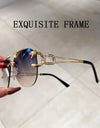Rimless Sunglasses Women Luxury Fashion Glasses Vintage Shades