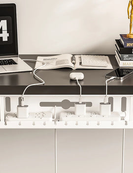 Under Desk Cable Management Tray, Metal Raceway Wires Cable Tidy Organizer Office and Home Cable Tray Use for Standing Desk