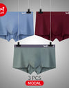 3-Pack Men’s Modal Graphene Boxer Shorts – Antibacterial Crotch, Comfortable Fit