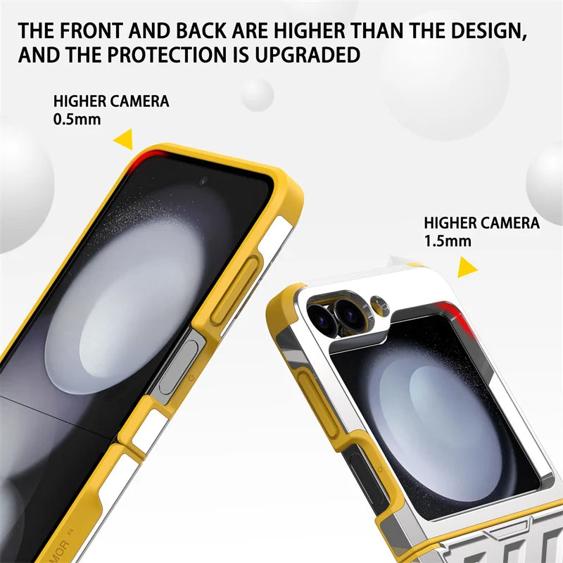 Luxury Armor Plating Thin Matte Phone Case For Samsung Galaxy Z Flip 3 4 5 Z Flip 6 Solid Candy Color Hard Shockproof Back Cover