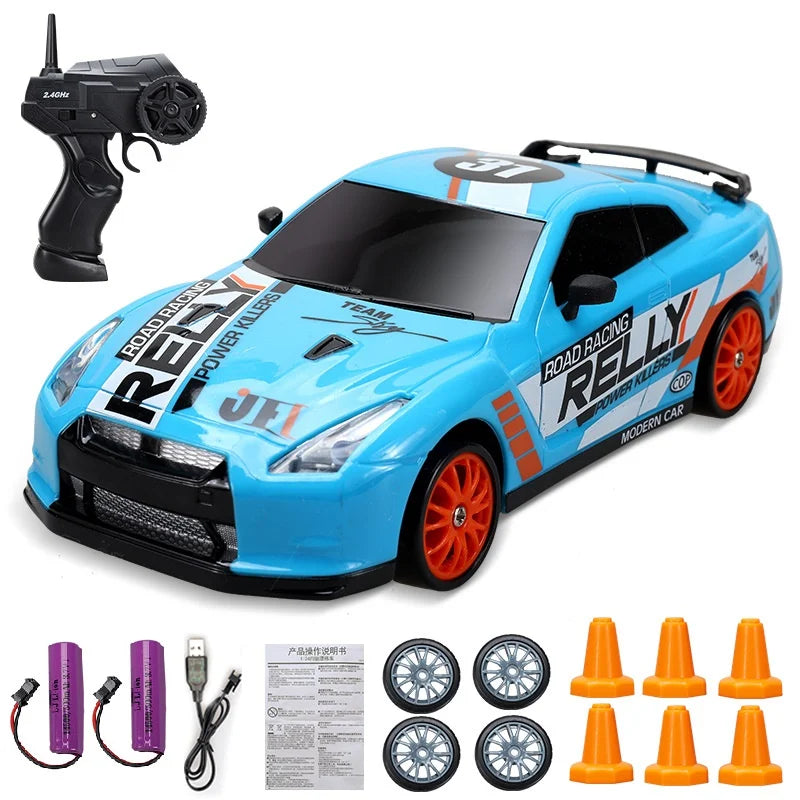 2.4G Drift Rc Car 4WD RC Drift Car Toy Remote Control GTR Model AE86 Vehicle Car RC Racing Car Toy for Children Christmas Gifts