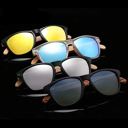 Bamboo Sunglasses For Women  UV400 Lenses Driving Shade Sunglasses